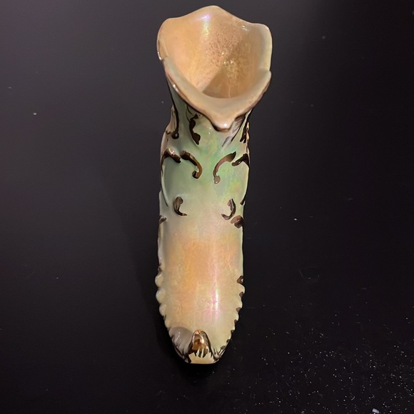 Vintage 1950s green shoe vase - Picture 2 of 5